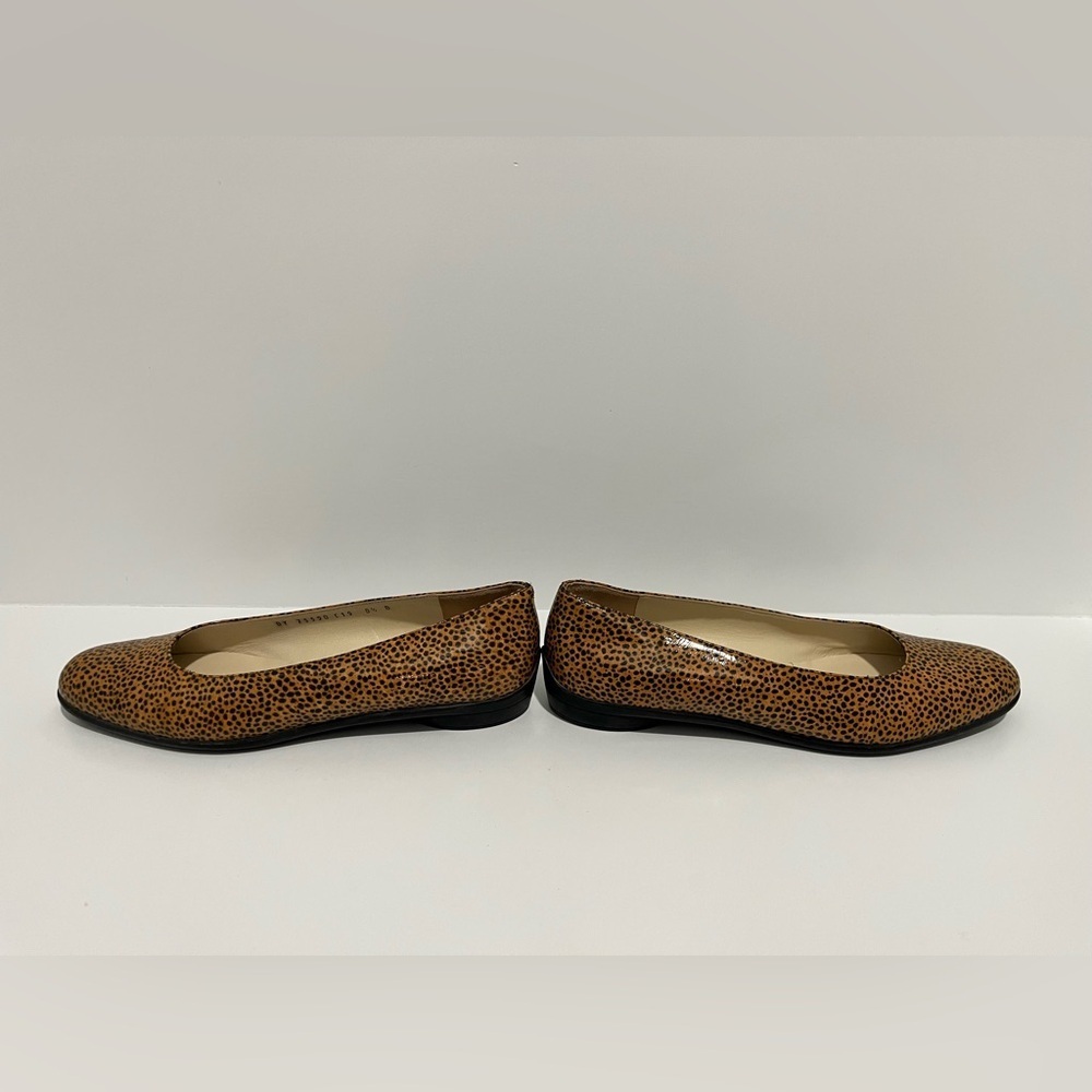 Salvatore Ferraganno Boutique Made in Italy Shiny Cheetah Print flats size 8.5 - Picture 4 of 11
